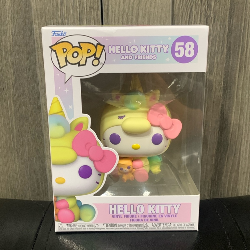 Funko Pop Hello Kitty As A Unicorn With Teddy Bear #58 New In Unopened Box